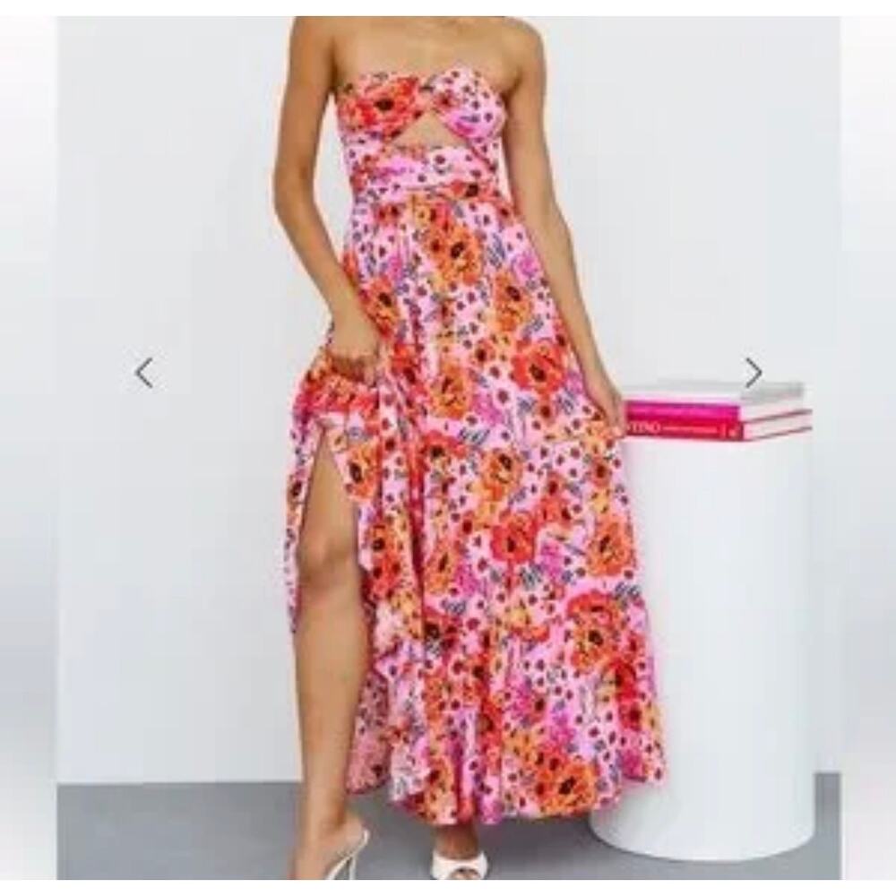 NWT Petal & Pup Sarai Floral Cutout Maxi Dress | Romantic Boho Summer
